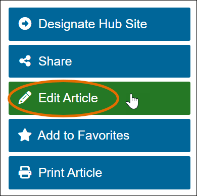 TDX Article menu with "Edit Article" selected.