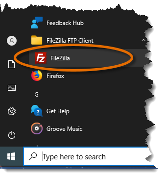 Open FileZilla