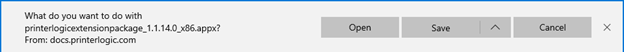 printerlogic microsoft edge extensions
