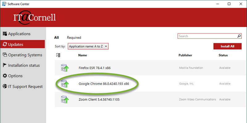 Use Software Center on Managed Windows Devices | IT@Cornell