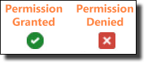 Screen showing Permission Denied with an x in a red square