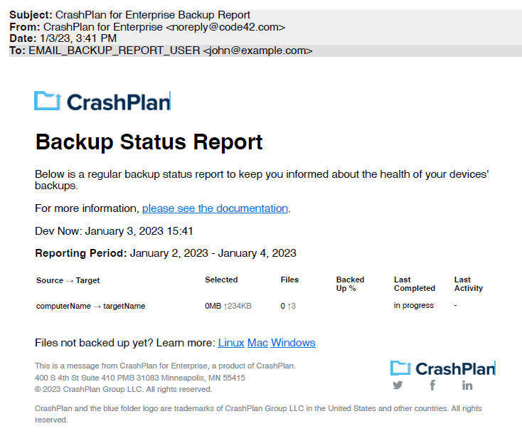 Image of updated user alert showing CrashPlan logo with light blue folder icon