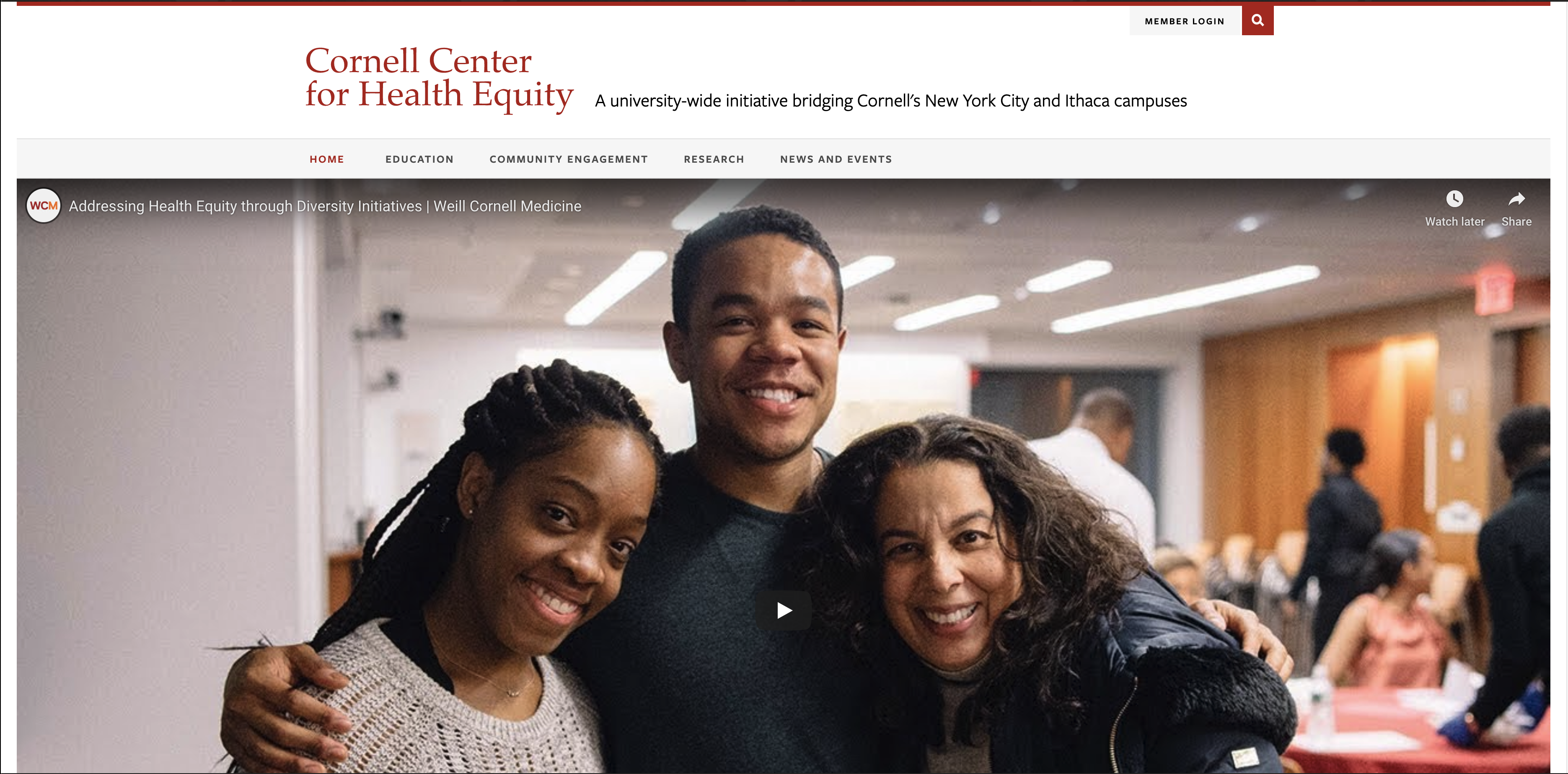 Cornell Center for Health Equity website