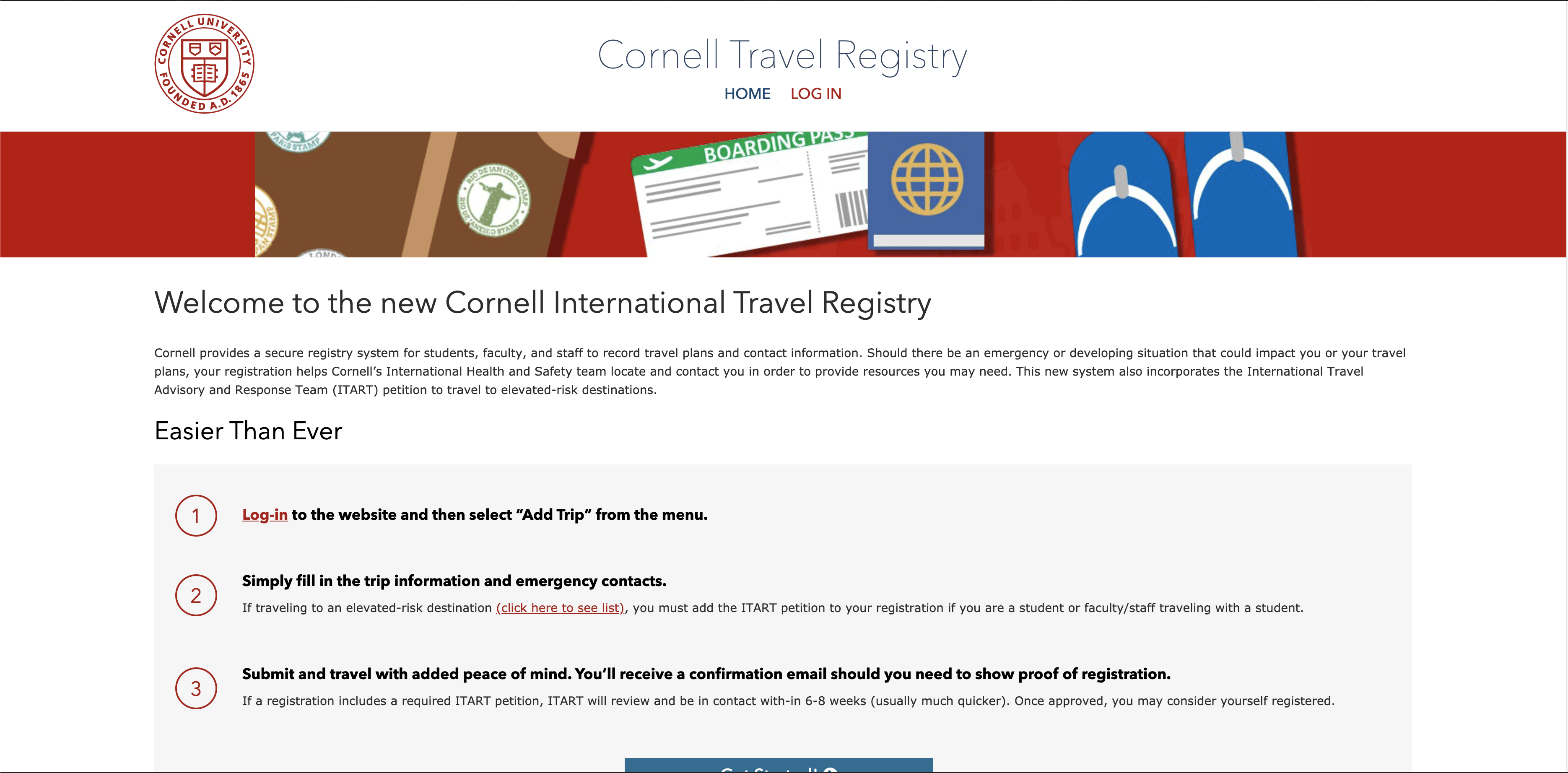 Travel Registry Website