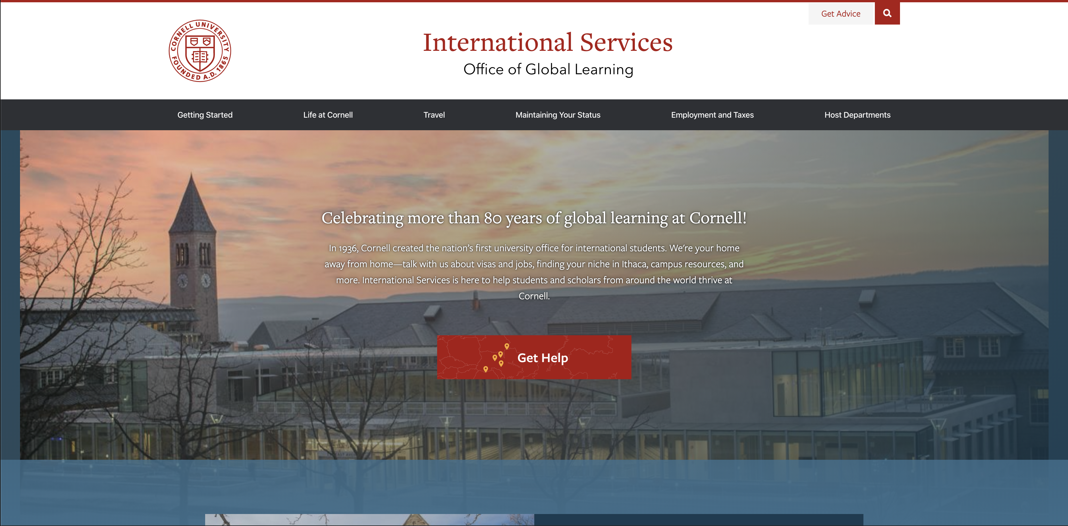 International Services Website