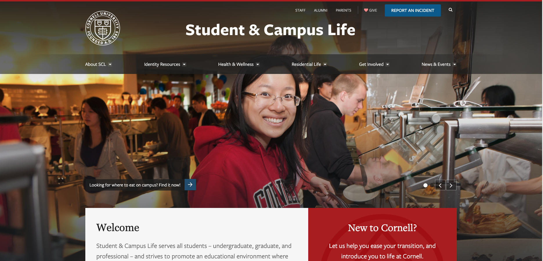 Student and Campus Life website
