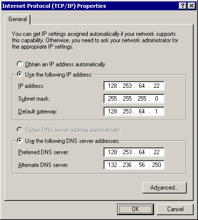 Configure Windows 2003 Active Directory to Use Cornell s DNS Servers 