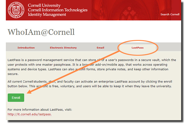 Sign Up For Cornell Lastpass Account It Cornell