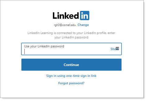 sign in to linkedin learning