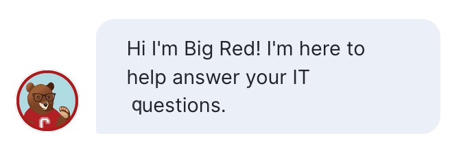Big Red prompts for the visitor's question.