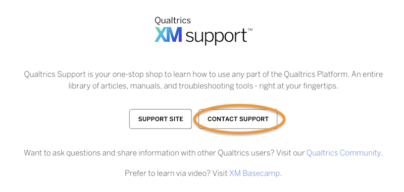 Contact Qualtrics Support