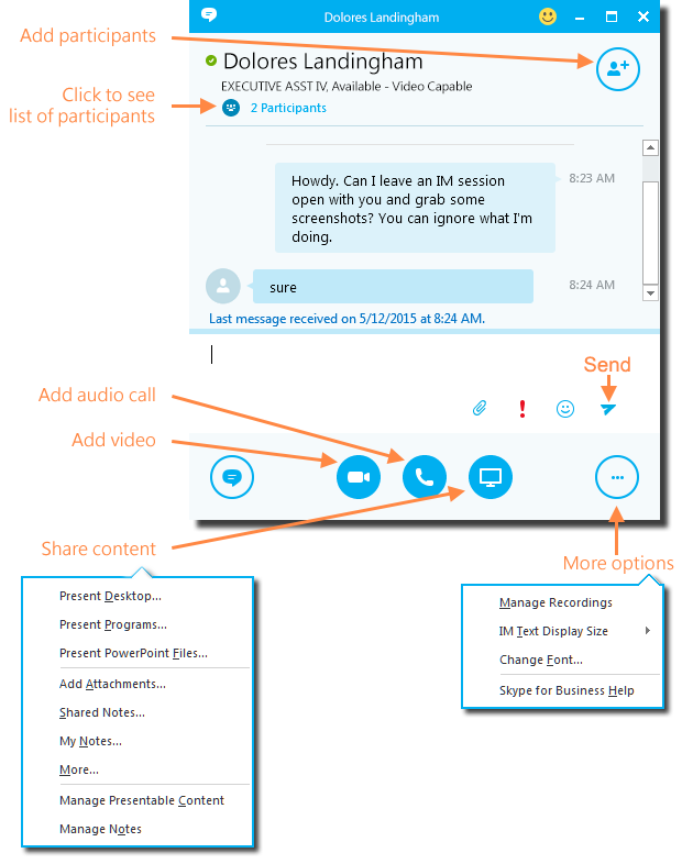 Instant Messaging With Skype For Business For Windows It Cornell