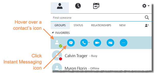 Instant Messaging With Skype For Business For Windows It Cornell