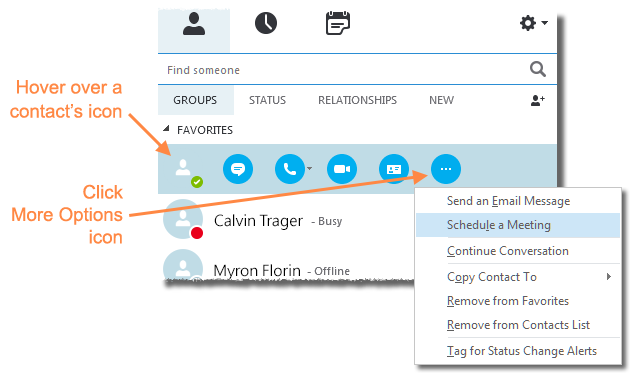 how to set up skype meeting in outlook 2016