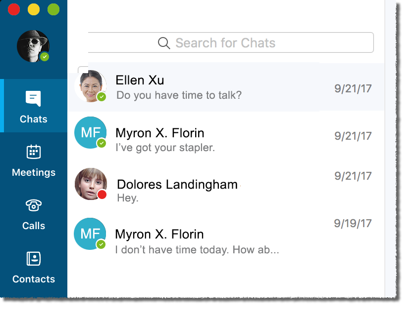 mac skype for business chat window blank