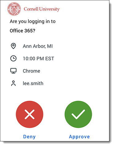 When to Deny a Two-Step Login Request | IT@Cornell