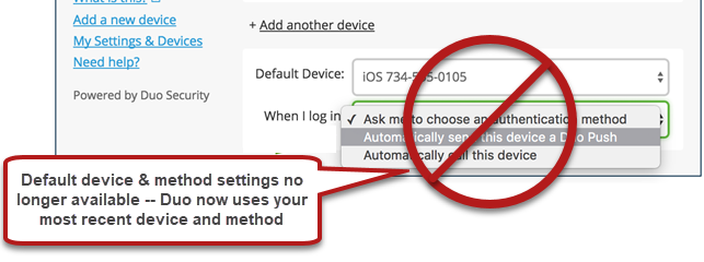 Image showing obsolete traditional prompt drop-down of available methods.