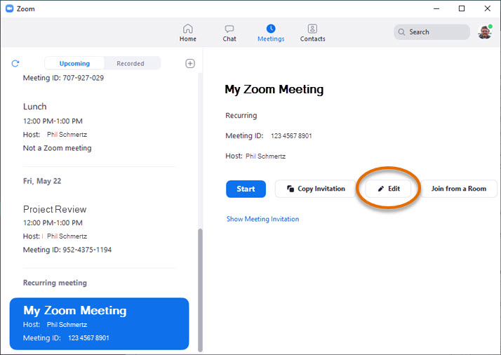 zoom meeting id and password for students