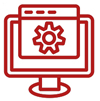 Line art depicting software installation.