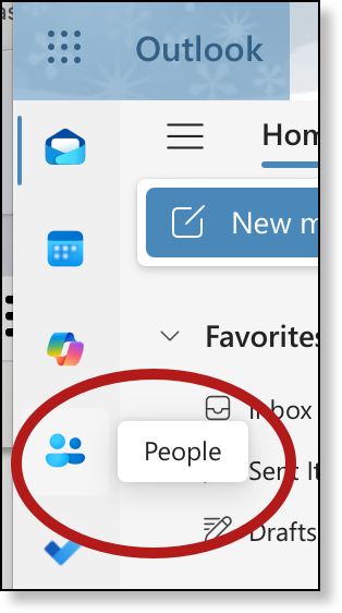 The people tab is on the left hand menu