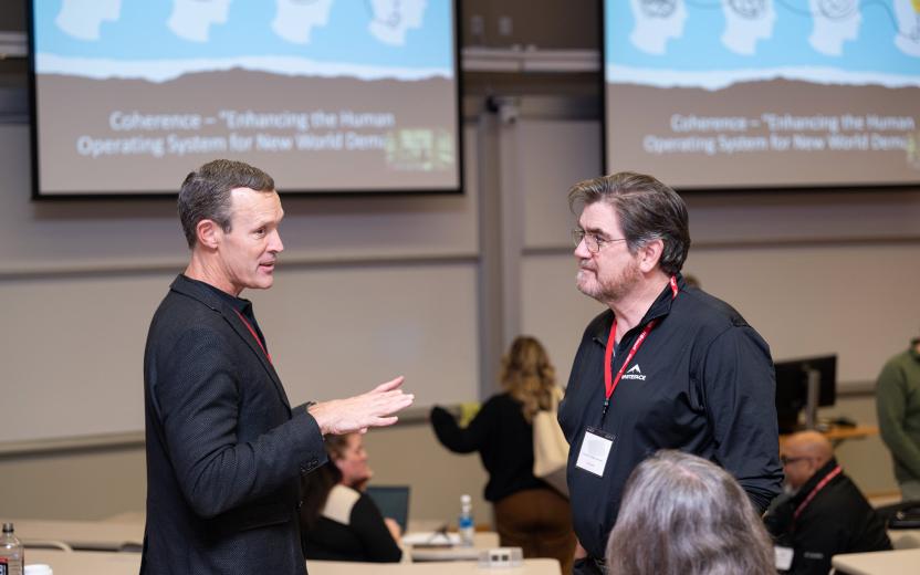 Ben Maddox chats with participants.