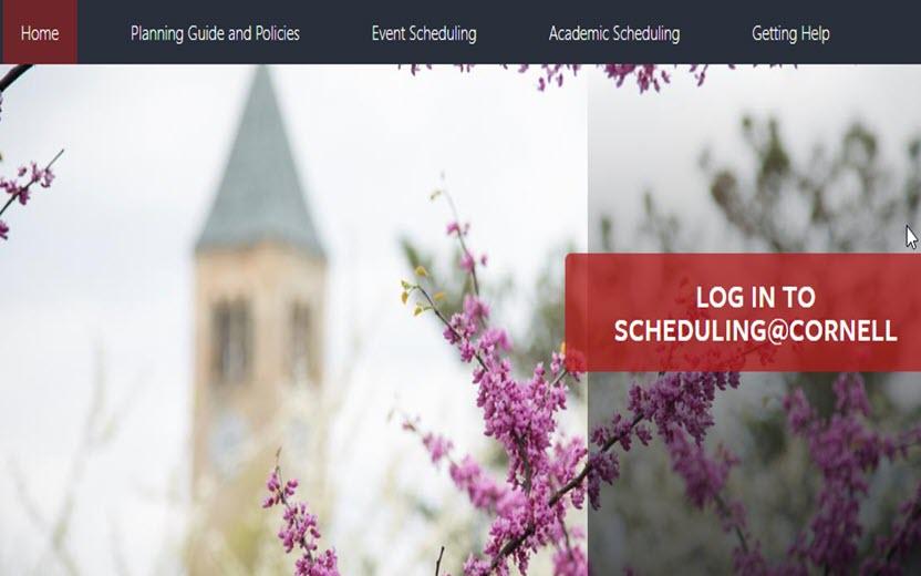 Scheduling at Cornell website screenshot