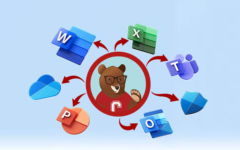 Ivy Chatbot and Microsoft apps logos