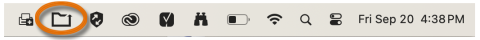 Mac Menu Bar showing Crashplan logo