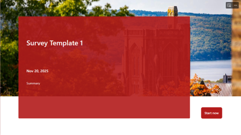 Microsoft Forms Template, red.