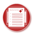 icon of stylized document with bullet list over Zoom window