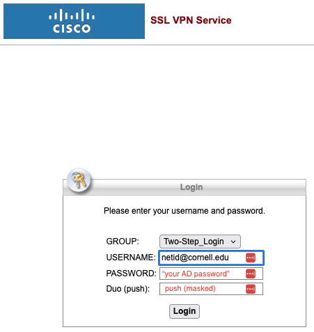 CUVPN login