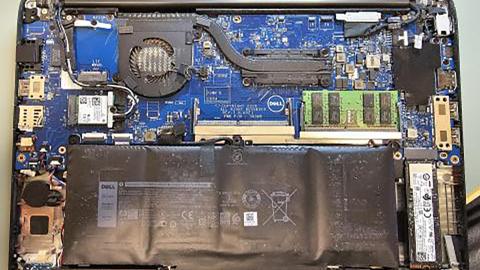 dust and debris inside a computer