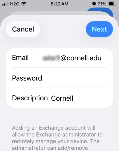Image of iPhone with space to enter email address and password