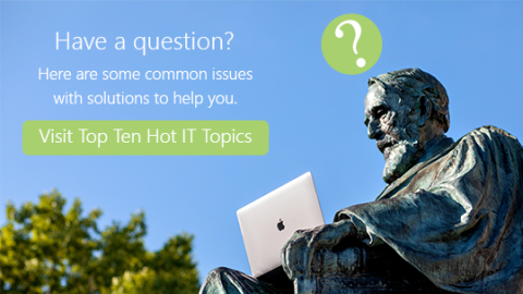 Have a question? Here are some common issues with solutions to help you. Visit Top Ten Hot IT Topics.