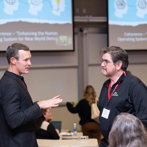 Ben Maddox chats with participants.
