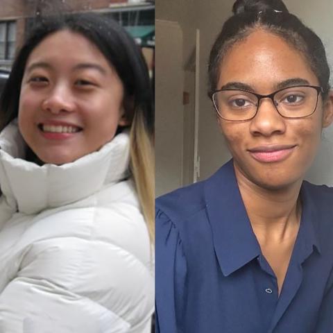 Three summer interns: Brittany, Kendria, and Anne