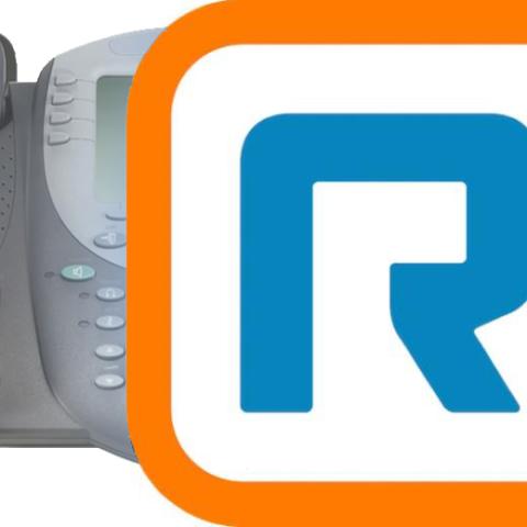An old model phone replaced by a cloud-based communication system
