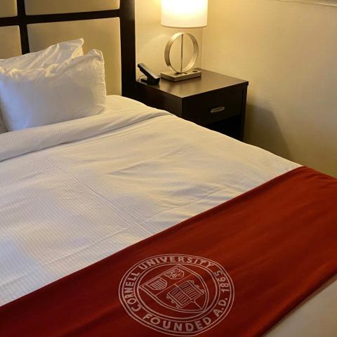 In the Statler Hotel, a guest room features a new in-house phone.