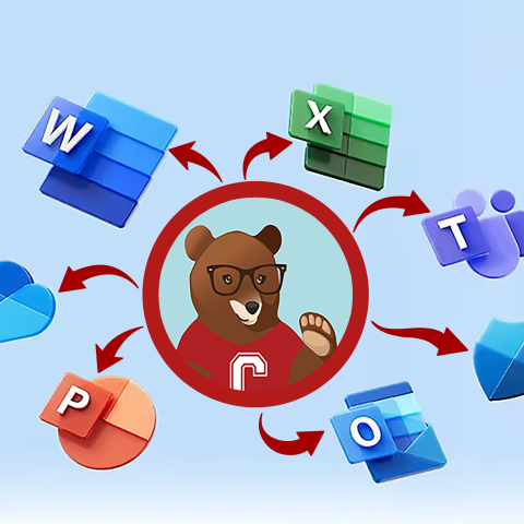 Ivy Chatbot and Microsoft apps logos