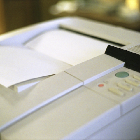 Printer printing a document